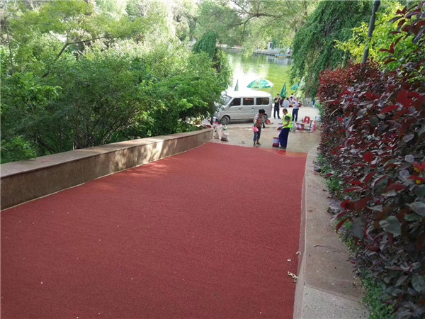 兴安彩色路面施工